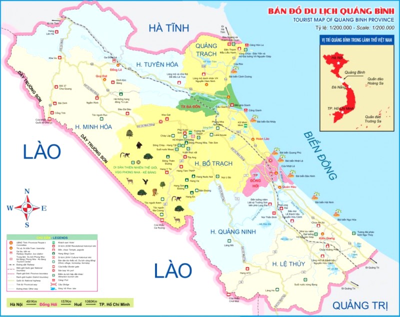 Bản đồ du lịch Quảng Bình