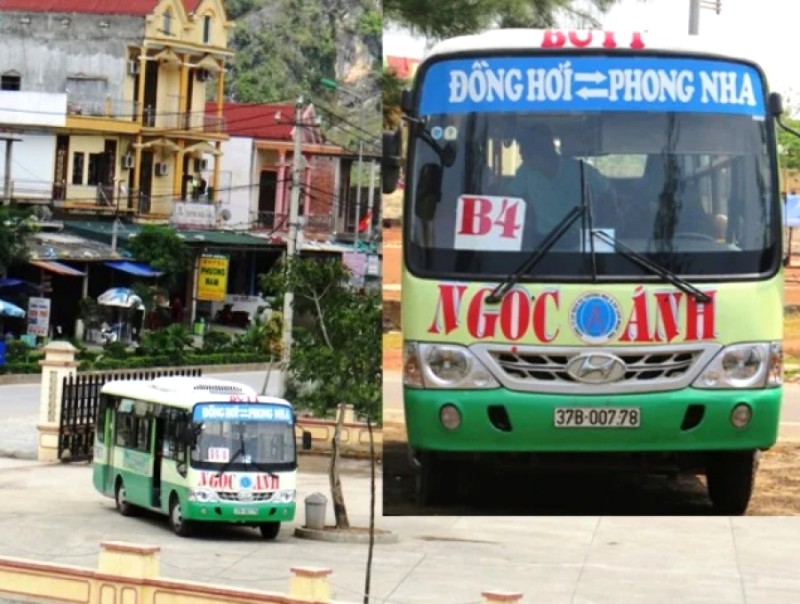 Xe buýt B4: Sân bay Đồng Hới - Phong Nha