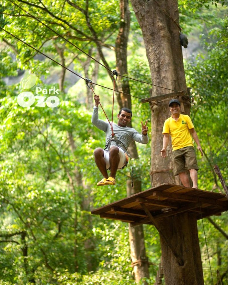 Zipline tại Công viên ozo